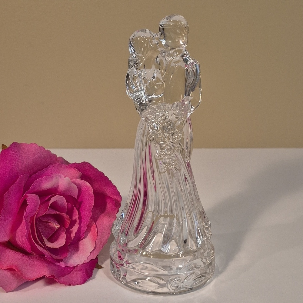 PRINCESS HOUSE 24% Lead Crystal Bride & Groom Wedding Cake Topper Figurine